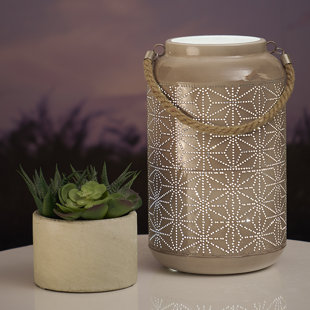 STERNO HOME 11.4173'' Battery Powered Integrated LED Outdoor Lantern