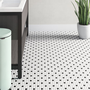 MEROLA TILE Metro Penny 0.74" x 0.74" Straight Edge Porcelain Mosaic Wall & Floor Tile