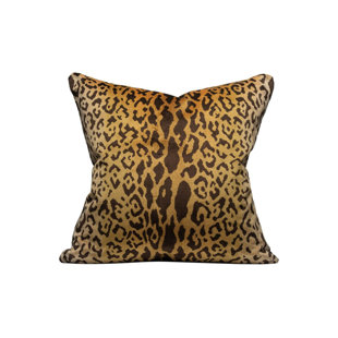 THE HOUSE OF SCALAMANDRE Wild Glamour Animal Print Silk Reversible Throw Pillow