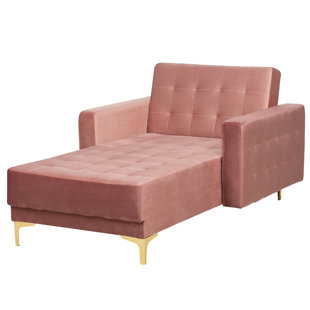 CANORA GREY Dublin Velvet Chaise Lounge