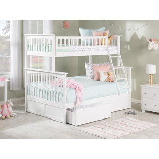 Blaisdell Twin Over Full Solid Wood Storage Bunk Bed with Pull Out Drawers by Viv + Rae™