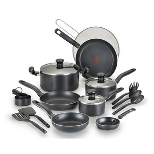 T-fal Nonstick Aluminum Cookware Set & Cooking Utensils, 11 piece