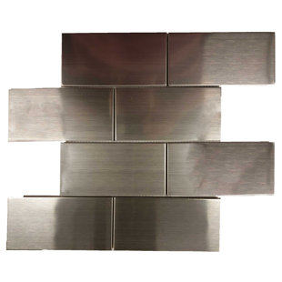MANGO TILE 12" x 12" Metal Mosaic Subway Wall & Floor Tile