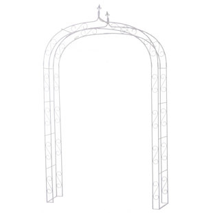 LILY MANOR Jesse 140cm W x 40cm D Iron Arbour in Cream