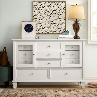 GROVELANE Christy 11 Drawer Combo Dresser with Mirror