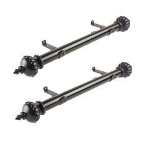 CANORA GREY Science Stainless Steel Single Curtain Rod (Set of 2)
