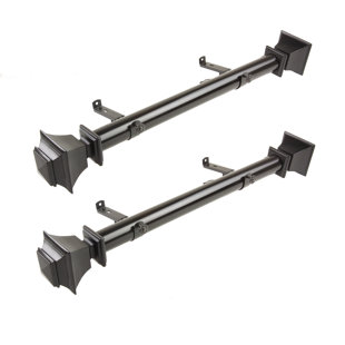 CANORA GREY Scotia Stainless Steel Single Curtain Rod (Set of 2)