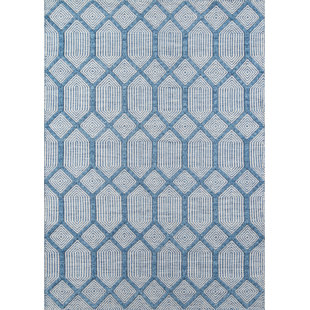 ERIN GATES BY MOMENI Langdon Handmade Flatweave Wool Blue Rug