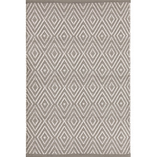 DASH AND ALBERT RUGS Diamond Fieldstone/Ivory Handwoven Indoor/Outdoor Rug