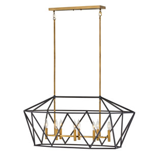 HINKLEY Theory 40" Eight-Light Candle Linear Chandelier
