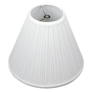 FENCHEL SHADES 9.25" H x 12" W Empire Lamp Shade - (Spider Attachment) in Pleated Mushroom White