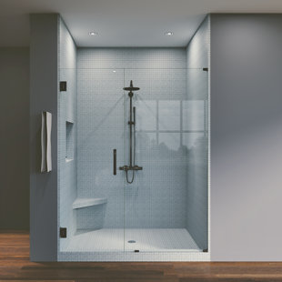 SYMPHONY SHOWER DOORS 59.5" x 80" Hinged Frameless Shower Door