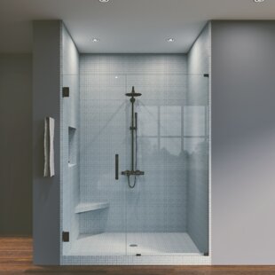 SYMPHONY SHOWER DOORS 58" W x 80" H Hinged Frameless Shower Door