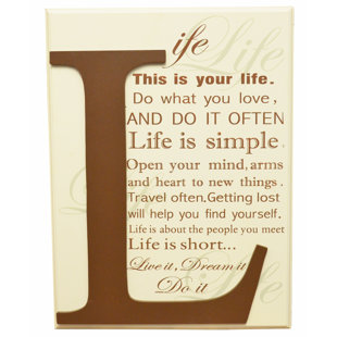 EAST URBAN HOME This Is Your Life by Global Designs Fenton Ltd - No Frame Print on Wood
