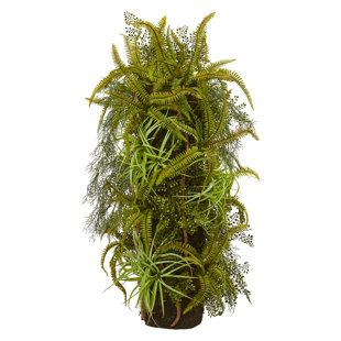 DROPSHIP.NEARLYNATURAL 40'' Faux Mixed Forest Foliage Plant in Planter