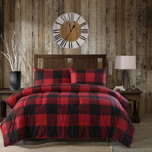 MAISON CONDELLE Ring Stitch Plaid Comforter Set