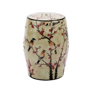 LEGEND OF ASIA Magpie Porcelain Accent Stool