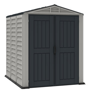 DURAMAX BUILDING PRODUCTS Yardmate Plus 5 ft. 7 in. W x 8 ft. D Plastic Traditional Storage Shed