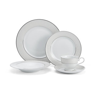 MIKASA Parchment 40-Piece Porcelain Dinnerware Set, Service for 8