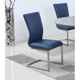 ORREN ELLIS Aike Contemporary Channel Back Cantilever Side Chair - 2 per box (Set of 2)