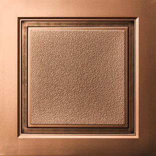 UDECOR Westport 23.75'' L x 23.75'' W Vinyl Ceiling Tile In Antique Bronze (Set of 10)