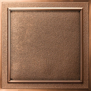 UDECOR Element 23.75'' L x 23.75'' W Vinyl Ceiling Tile In Antique Bronze (Set of 10)