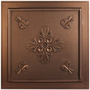 UDECOR Belfast 23.75'' L x 23.75'' W Vinyl Ceiling Tile In Antique Bronze (Set of 10)