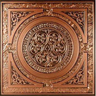 UDECOR Montroy 23.75'' L x 23.75'' W Vinyl Ceiling Tile In Antique Copper (Set of 10)