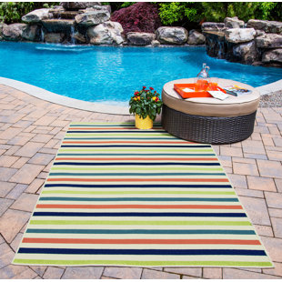 EBERN DESIGNS Irita Green/Red/Blue Indoor/Outdoor Rug