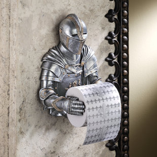 DESIGN TOSCANO Knight to Remember Wall Mount Toilet Paper Holder