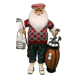 KAREN DIDION ORIGINALS Golf Santa with Basket