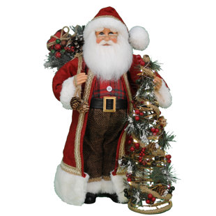 KAREN DIDION ORIGINALS Lighted Woodland Pine Santa