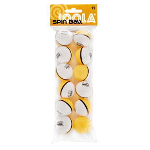 JOOLA USA JOOLA Spinball Table Tennis Balls 12 Pack - 40mm Regulation Bulk Ping Pong Balls for Training and Recreational Play - Indoor and Outdoor Compatible (Set of 12)