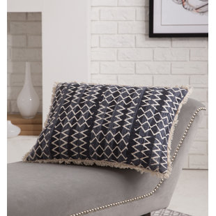 ABACASA Fringed Cotton Throw Pillow