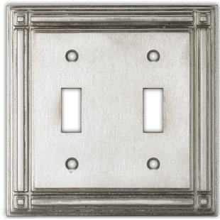 CLAIREDECO Evanston No Subject 2 - Gang Toggle Light Switch Standard Wall Plate