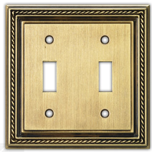 CLAIREDECO No Subject 2 - Gang Toggle Light Switch Standard Wall Plate