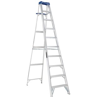 LOUISVILLE LADDER 10 - Step Aluminum Lightweight Folding Step Ladder