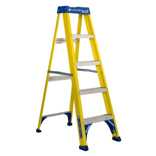 LOUISVILLE LADDER 05 - Step Fiberglass Folding Step Ladder