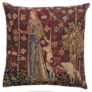 CHARLOTTE HOME FURNISHINGS Floral Cotton Blend Pillow Cover