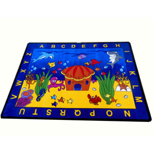 KIDS WORLD CARPETS Durable Play Performance Blue/Yellow/Red Rug