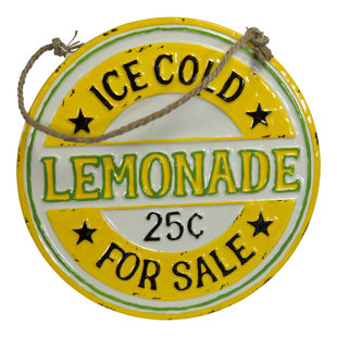 AMERICAN MERCANTILE Metal "Lemonade 4 Sale" Sign