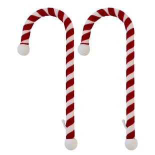 HAUTE DECOR Candy Cane Stocking Holder (Set of 2)