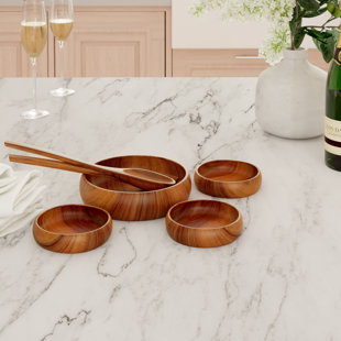Alpen Home Flaherty Wood Salad Bowls