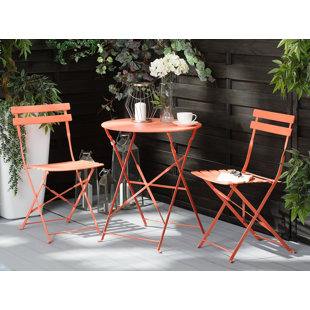 17 STORIES Twilley Round 2 - Person 60cm Long Bistro Set with Cushions