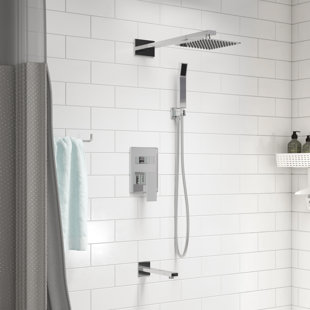 MORENOBATH Aqua Piazza Pressure-Balanced (Temperature And Volume) All-In-One Kit with Rough in-Valve