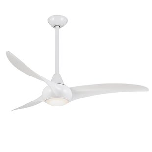 MINKA AIRE 52" Wave 3 - Blade LED Propeller Ceiling Fan with Remote Control and Light Kit Included