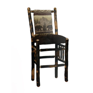 THE AMISH FURNITURE COMPANY Upholstered 30'' Counter Stool with Solid Wood Frame