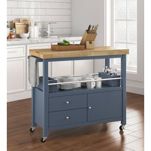 CLICK DECOR Gerolakkos ClickDecor Anson Kitchen Island Bar Cart with Storage