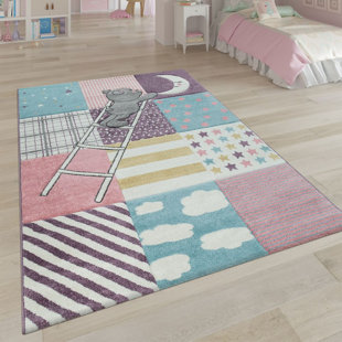 ZOOMIE KIDS Drouin Shag Pink Rug