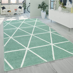 HASHTAG HOME Grange Geometric Shag Area Rug